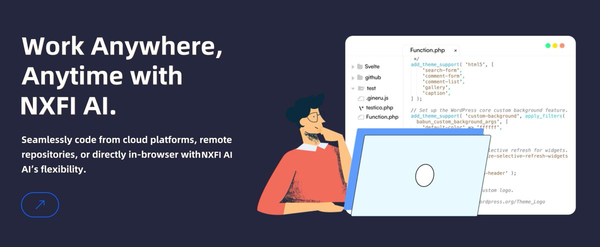 Code anywhere with Nexify Finance:
seamlessly work from cloud platforms, remote repositories, or in-browser with AI-driven flexibility for developers.