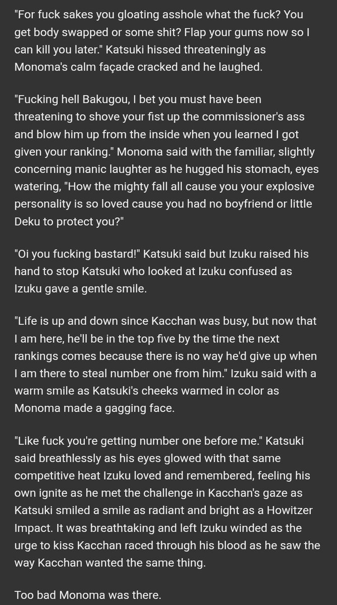 So finally with my happy brain functioning I updated this bad boy so please enjoy. Happy BkDk fluff and also guys... we won and can continue the fluff train.

🧡💚🧡💚🧡💚

Fic: archiveofourown.org/works/60975304…

#BKDK #MHA #BkDkBk #bakudeku #BakugoKatsuki #Izukumidoriya