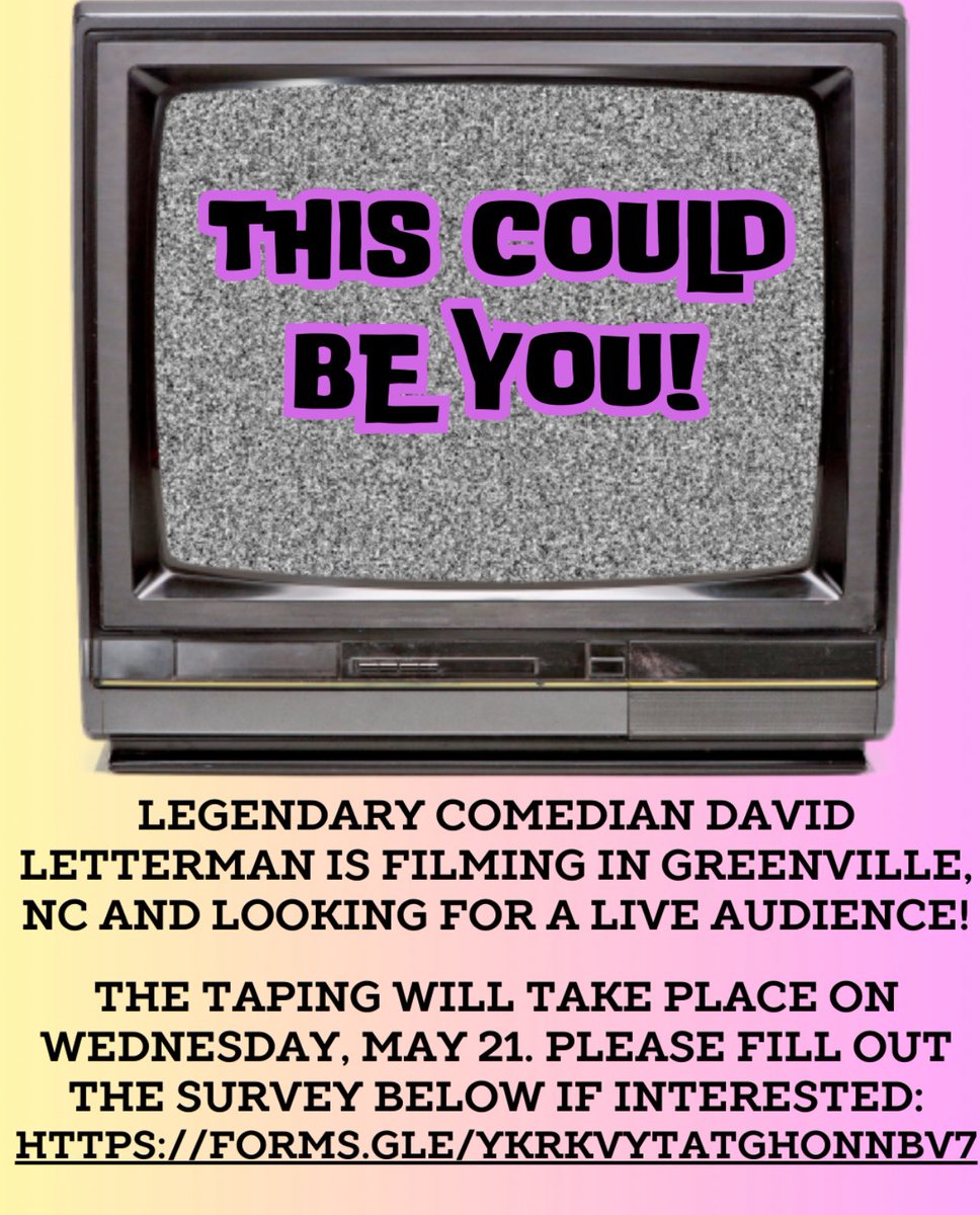 Want to be on TV?