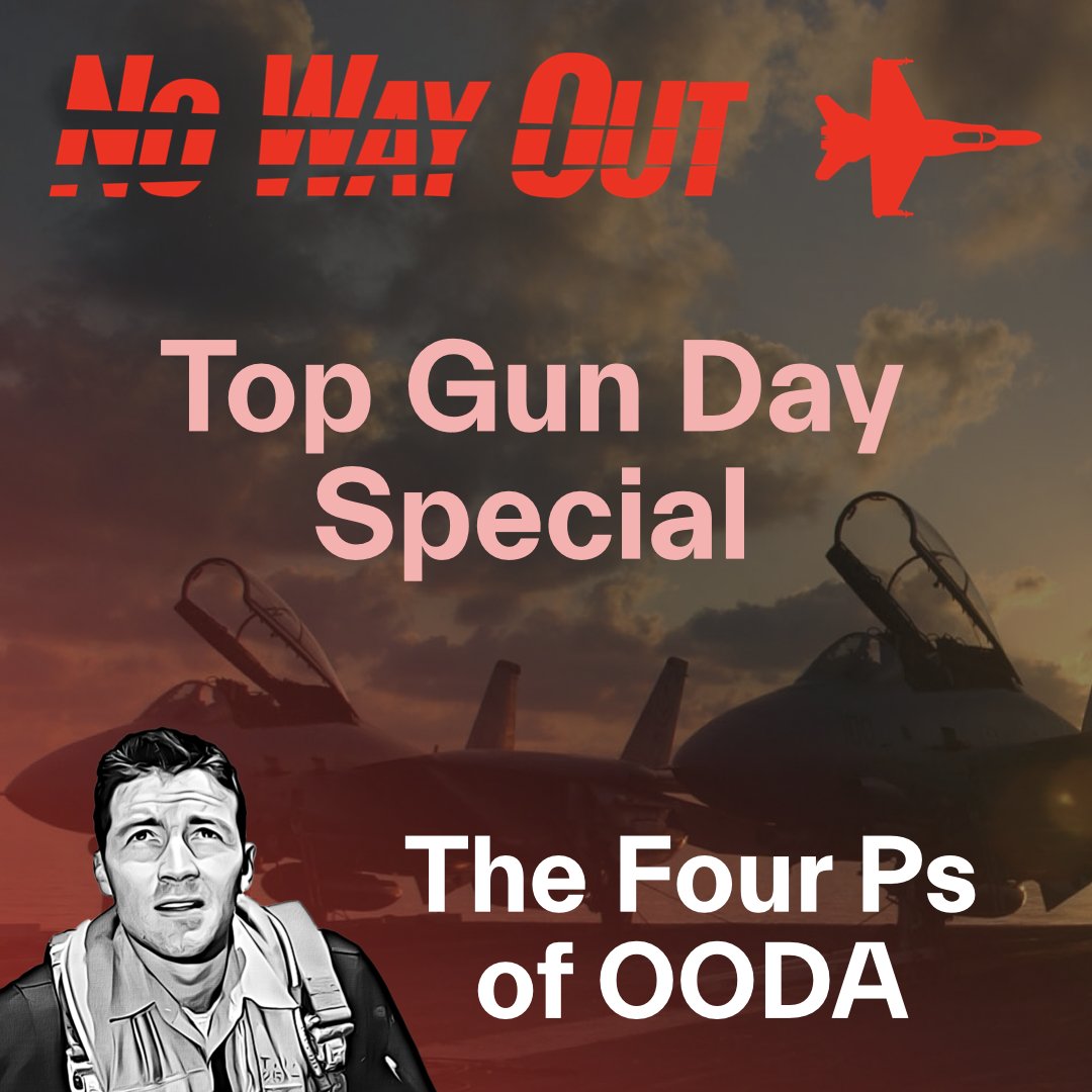 On 𝗧𝗼𝗽 𝗚𝘂𝗻 𝗗𝗮𝘆, May 13, we spotlight John Boyd, a former U.S. Air Force Top Gun, whose 𝗢𝗢𝗗𝗔 𝗟𝗼𝗼𝗽 (Observe, Orient, Decide, Act) provides a powerful back of the napkin sketch for navigating complexity—yet is frequently misunderstood.

<a href="/NoWayOutMoose/">Mark McGrath | OODA Strategist</a> and <a href="/PonchAGLX/">Brian "Ponch" Rivera</a>