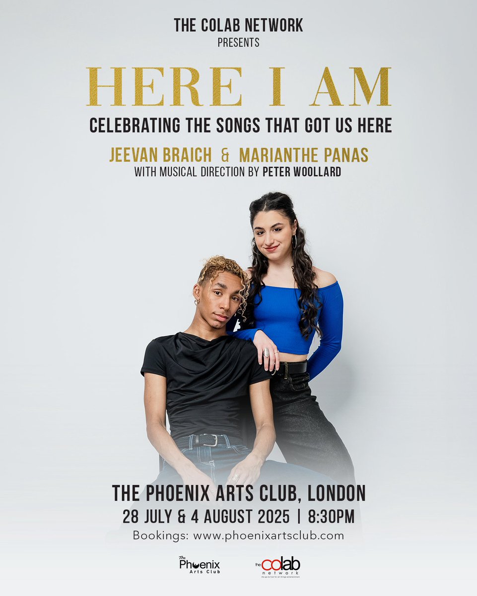🎭Curtain Call Reviews🎭 (@curtain_callrev) on Twitter photo 🎭NEWS🎭 - Stars of <a href="/Starlightlondon/">Starlight Express London</a> Jeevan Braich and Marianthe Panas to stage their own show ‘Here I Am’ at the <a href="/phoenixartsclub/">Phoenix Arts Club</a> on the 28th July and 4th August
🎟️ On sale Wed 14th May - 12pm
phoenixartsclub.com 🎭NEWS🎭 - Stars of <a href="/Starlightlondon/">Starlight Express London</a> Jeevan Braich and Marianthe Panas to stage their own show ‘Here I Am’ at the <a href="/phoenixartsclub/">Phoenix Arts Club</a> on the 28th July and 4th August
🎟️ On sale Wed 14th May - 12pm
phoenixartsclub.com