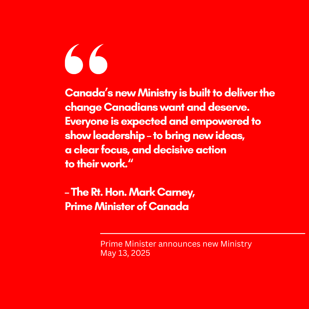 Prime Minister Mark Carney announced the members of the new Canadian Ministry. This new Cabinet will act to define a new economic and security relationship with the United States, keep our communities safe, and build one strong Canadian economy:pm.gc.ca/en/news/news-r… <a href="/CanadianPM/">Prime Minister of Canada</a>