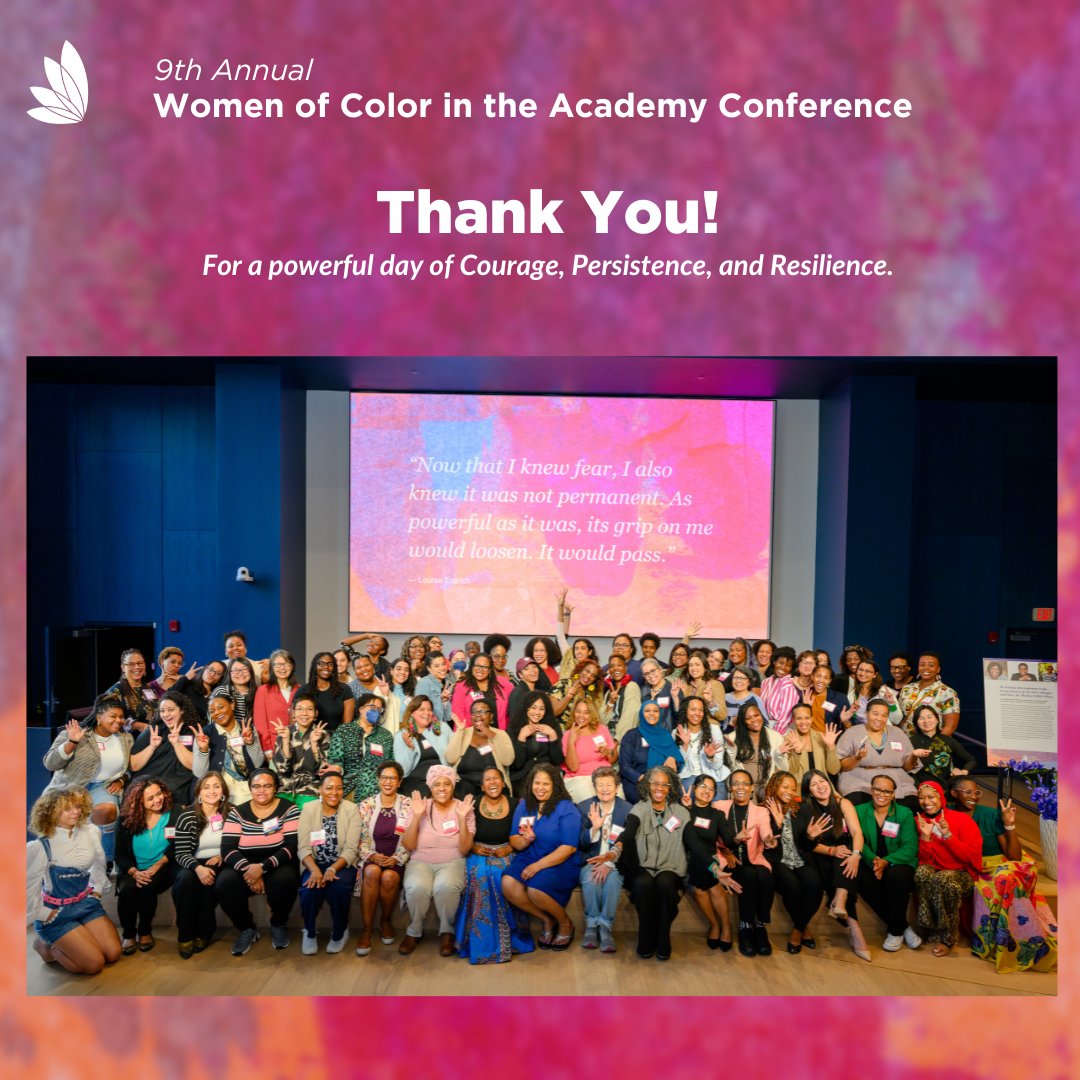The 9th Annual Women of Color in the Academy Conference brought together over 250 attendees across our Boston and Oakland campuses.
 
Thank you to everyone who joined us, supported us, and made this incredible day of courage, persistence, and resilience possible.