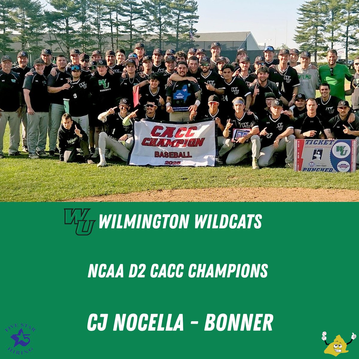 Delco Baseball Now (@delcobaseball) on Twitter photo <a href="/ThePSBC/">Penn State Baseball Club</a> <a href="/WCClubBaseball/">WCU Club Baseball</a> <a href="/PcrestBaseball/">PenncrestBaseball</a> CJ Nocella (<a href="/Bonner_Baseball/">Friars Baseball</a>) is a CACC Champion after <a href="/WilmU_Baseball/">WilmU Baseball</a> won their conference title this week and will play Molloy on Thursday at 11:00 AM in the NCAA Tournament <a href="/ThePSBC/">Penn State Baseball Club</a> <a href="/WCClubBaseball/">WCU Club Baseball</a> <a href="/PcrestBaseball/">PenncrestBaseball</a> CJ Nocella (<a href="/Bonner_Baseball/">Friars Baseball</a>) is a CACC Champion after <a href="/WilmU_Baseball/">WilmU Baseball</a> won their conference title this week and will play Molloy on Thursday at 11:00 AM in the NCAA Tournament