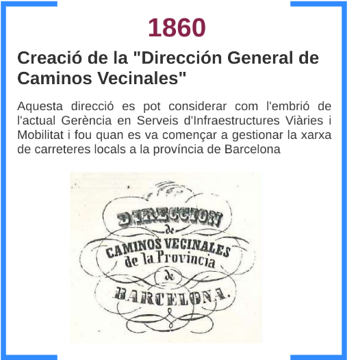 🛣️Sabies que… la xarxa local de carreteres de la Diputació de Barcelona té més de 150 anys d’història?
Des de 1860, amb la Direcció General de Caminos Vecinales, s’ha treballat per connectar el territori i impulsar-ne el desenvolupament.
<a href="/diba/">Diputació de Barcelona</a> #carreteresDiba