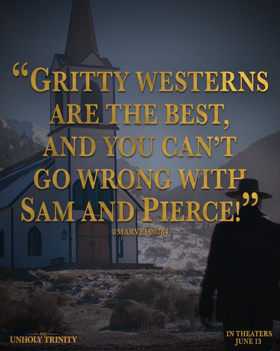 Two legends. One bloody reckoning. Pierce Brosnan and Samuel L. Jackson are unforgettable in The Unholy Trinity, a new western epic coming to theaters June 13. Watch the trailer now: bit.ly/tut_trailer #theunholytrinity