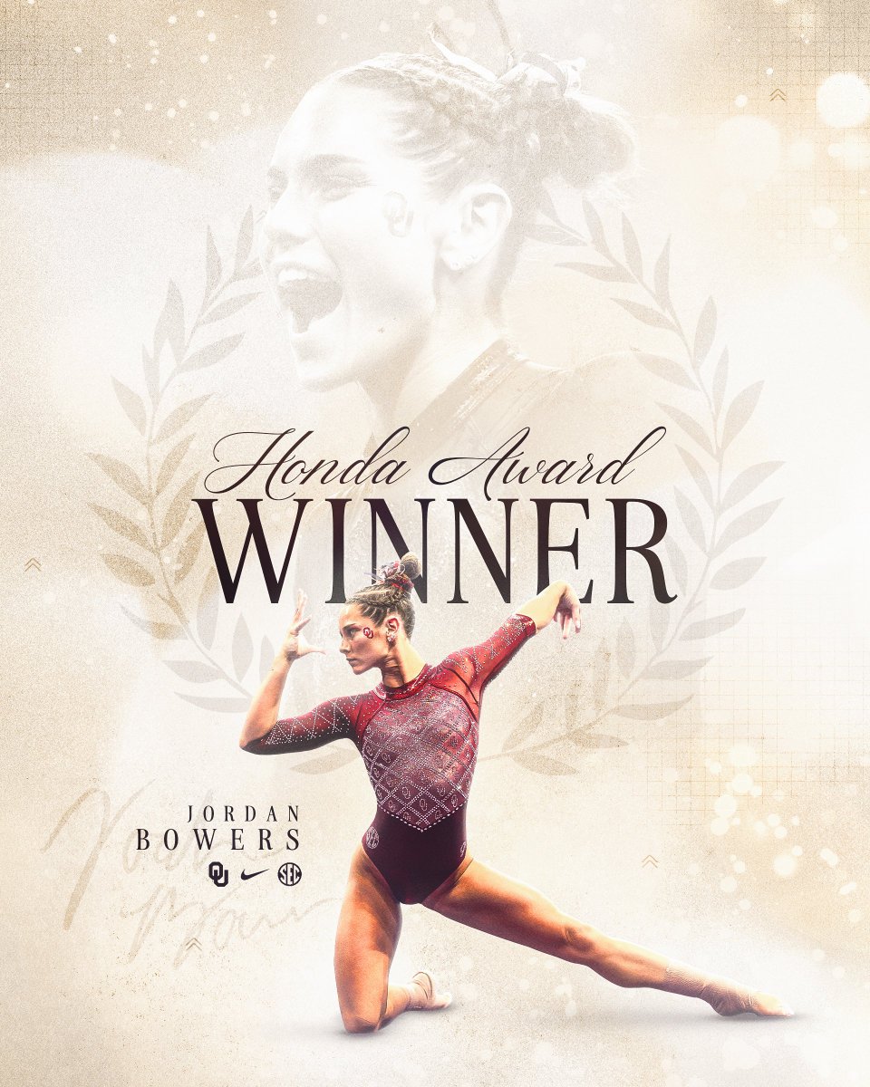 Oklahoma Women's Gym (@ou_wgymnastics) on Twitter photo we've been waiting for this one.
Jordan Bowers is your 2025 Honda Sport Award Winner for gymnastics!
#BoomerSooner x <a href="/jordansbowers/">jordan bowers</a> we've been waiting for this one.
Jordan Bowers is your 2025 Honda Sport Award Winner for gymnastics!
#BoomerSooner x <a href="/jordansbowers/">jordan bowers</a>