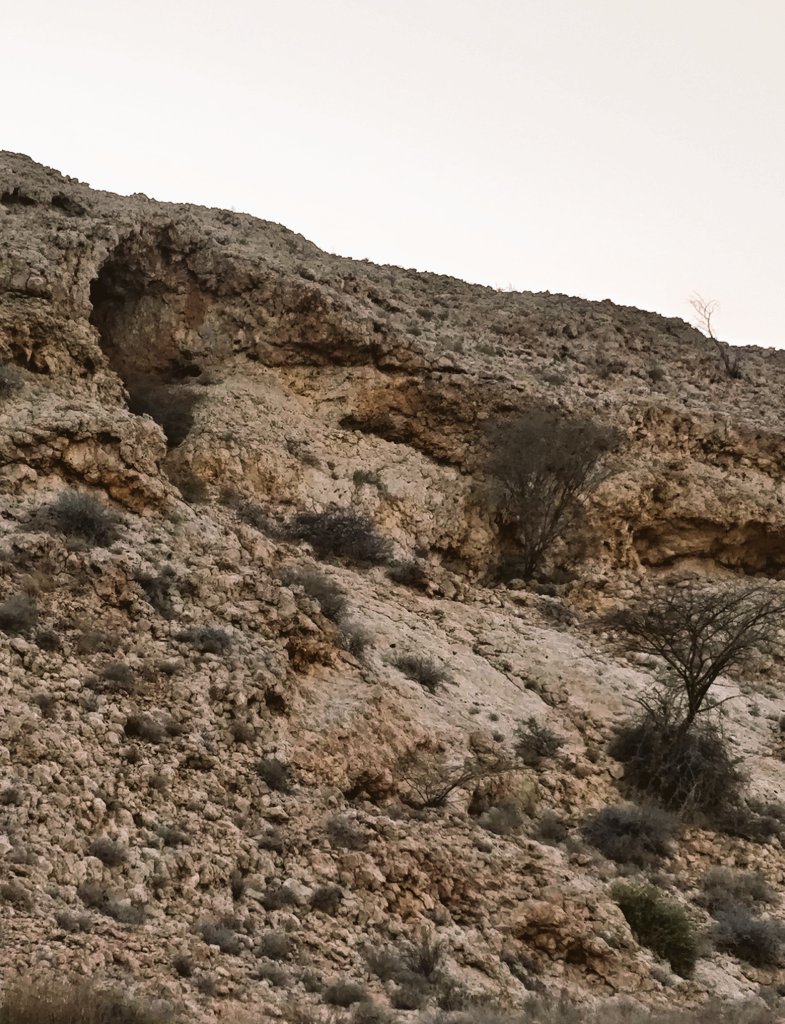 استكشاف كهف يطل على هضبة مركز المعارض!
ضمن جرف لإحدى الشعاب المجاورة، التي تنحت الجير السامي السائد هناك
كما توجد بقايا لمدفن برجي أعلاه (نسخة مصغرة من أبراج كبيكب بالجبل الابيض، و بنفس العمر الصخري)
معالم مؤهلة للسياحة الجيو-تراثية المصاحبة لفعاليات مركز المعارض <a href="/OmanConvention/">OCEC Oman</a>