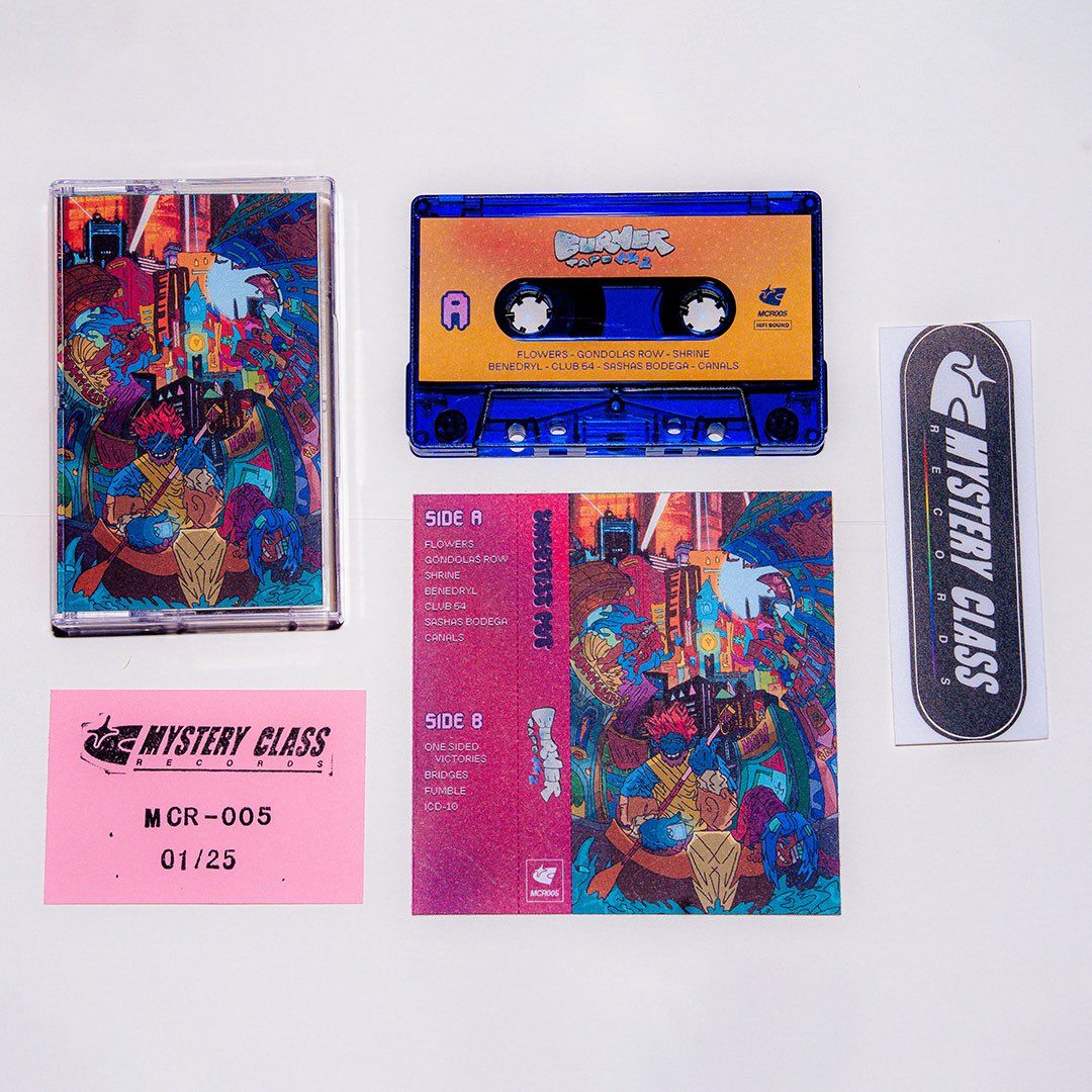 mysteryclassrec's tweet photo. “Burner Tape Vol. 2” the first full length LP from @Sweetestpot officially comes to cassette. Complete with 3 exclusive, never before heard bonus tracks.

Limited to 25 first edition HIFI real-time dubbed transparent blue cassettes!
🌈MCR-005 💫 
Available now, link in bio https://t.co/i7Ia6Nk5WF