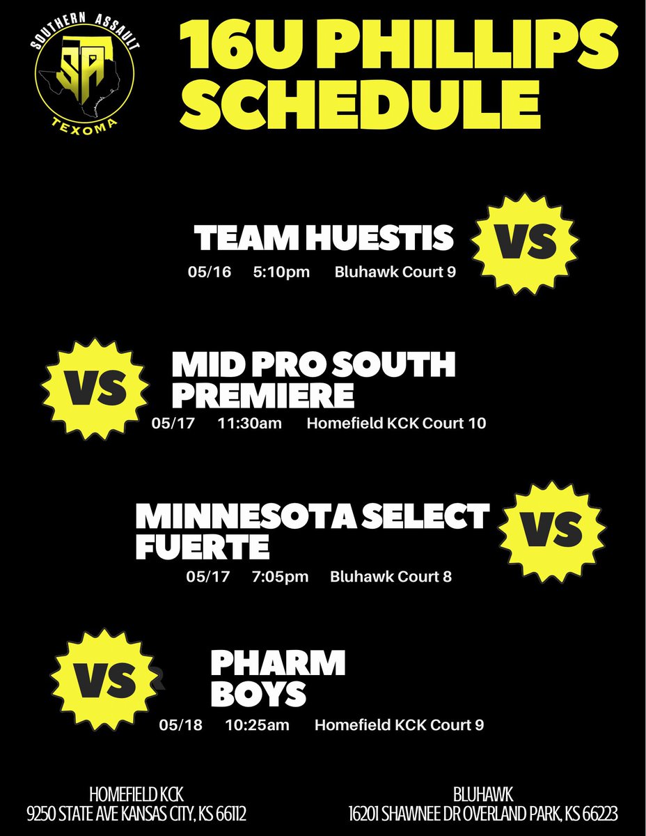 Southern Assault Texoma (@satexomahoops) on Twitter photo College coaches needing some 2027s should look at our group coached by @SATexoma16u .
They will be in Kansas City this weekend for <a href="/RL_Hoops/">RecruitLook Hoops</a> . They have a little bit of everything that college coaches say that they value.
Shooting β
Toughness β
Versatile β
Competitive β
College coaches needing some 2027s should look at our group coached by @SATexoma16u .
They will be in Kansas City this weekend for <a href="/RL_Hoops/">RecruitLook Hoops</a> . They have a little bit of everything that college coaches say that they value.
Shooting β
Toughness β
Versatile β
Competitive β
