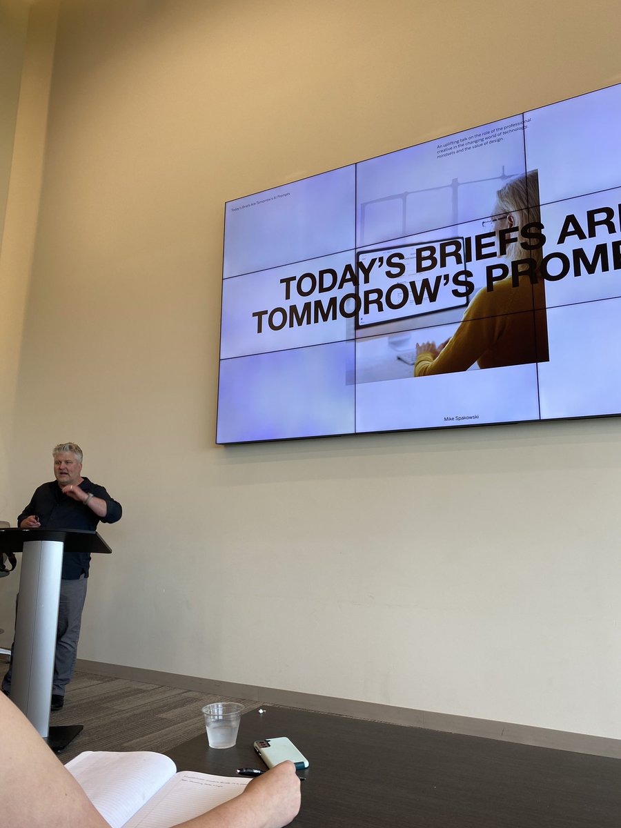 Such a great talk by <a href="/mspako/">Mike Spakowski</a> at <a href="/goMDMC/">MDMC</a> “Creative Briefs are Tomorrow’s AI Prompts (and other things that keep him up at night) #mdmc #marketingmatters