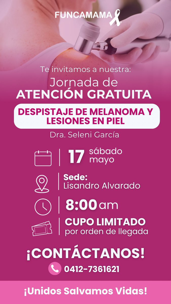 JORNADA DE ATENCIÓN GRATUITA 🗣️ ¡CORRE LA VOZ! 

🗓️: Sábado 17 de mayo 
📍: Sede Lisandro Alvarado, Av. Lisandro Alvarado, frente al Hospital Central de Valencia. Sótano Redvital 
🕑: 8:00 A.M. 

‼️CUPOS LIMITADOS