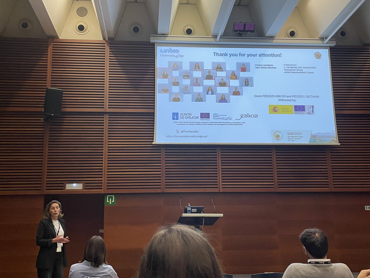 FunNanoBio's tweet image. Oustanding talk of Prof. @PastorizaIsabel at Gold2025 congress about hybrid plexcitonic nanomaterials👩🏽🔬🤩
#gold2025