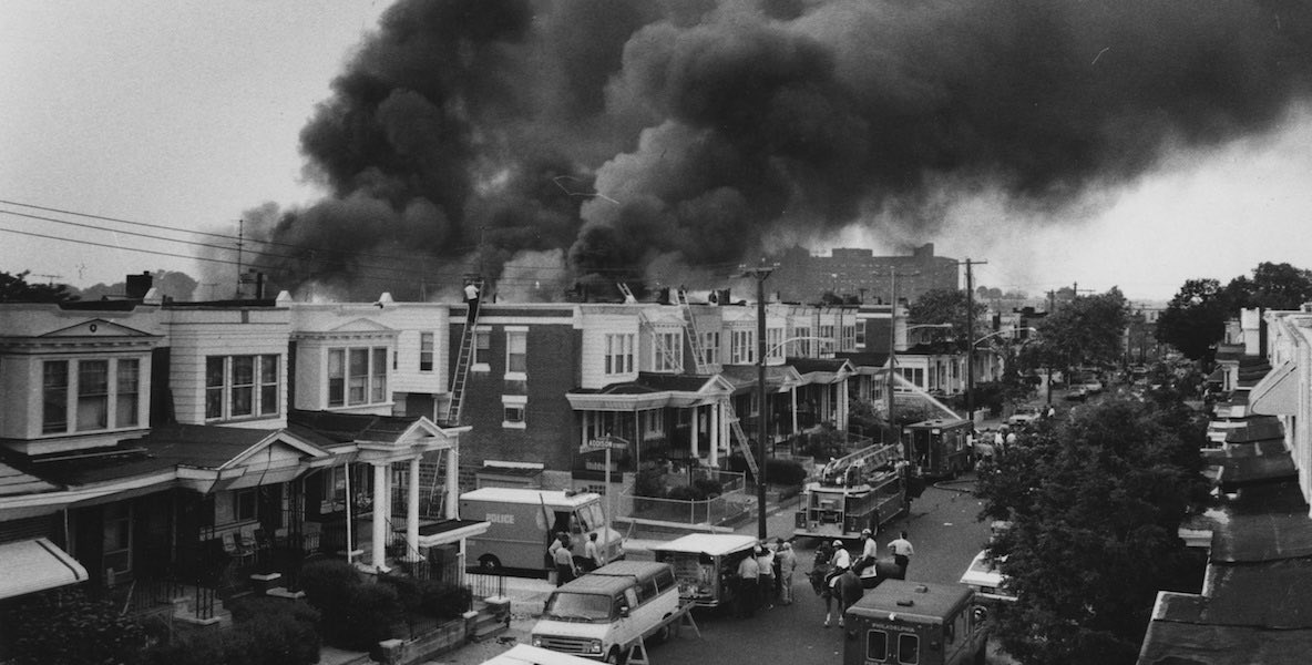 AbolitionSchool's tweet photo. 40 years ago today, Philadelphia’s ruling class declared open war on the Black community. Never forget! https://t.co/DkdpKsegi6