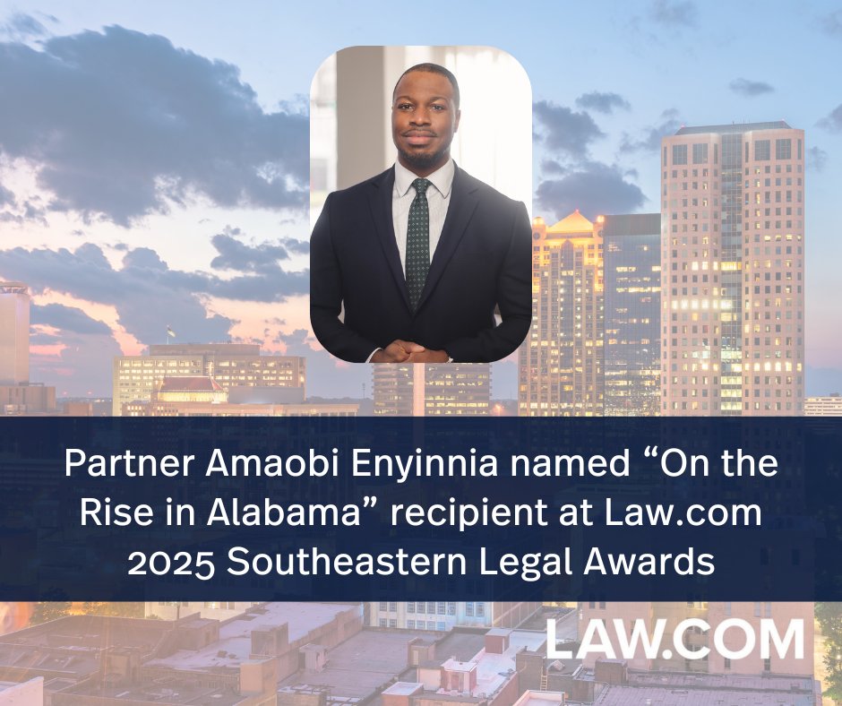 Lightfoot was named a finalist for the Specialty Practice—Product Liability category at ALM’s 2025 Southeastern Legal Awards on May 1. Partner Amaobi Enyinnia was also recognized with the On the Rise in Alabama award. 

Read more on our website: lightfootlaw.com/news-insights/…