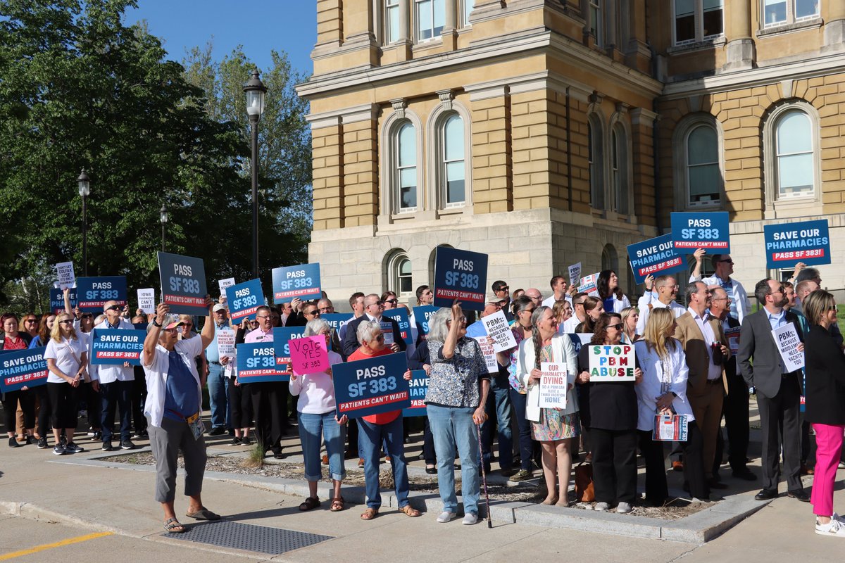 ❗The Iowa House has passed SF 383! The bill now goes to Governor Reynolds’ desk for final approval.

In the past decade, over 200 Iowa pharmacies have closed. SF 383 aims to protect patient choice, level the playing field, and ensure fair reimbursement for pharmacies.

IPA