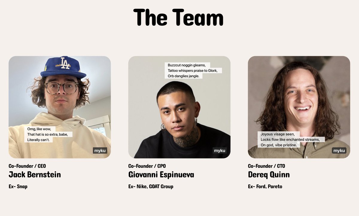 jackbernnie's tweet image. So stoked to announce Dereq Quinn as Myku CTO. This team is about to Zooooooom. sheeesh 🥵 One of the best engineers I know.