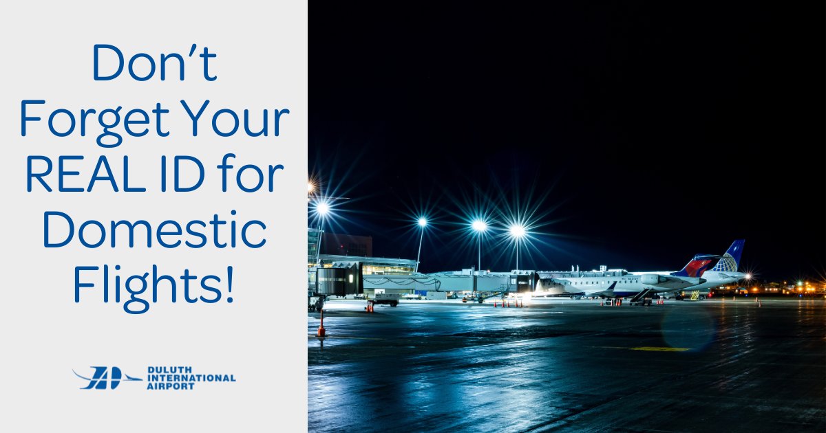 Flying domestically soon? Make sure your ID is REAL ID compliant! ✈️ You will not be allowed through TSA security checkpoints unless you have a REAL ID, Enhanced Driver’s License, passport, or another form of valid ID listed on TSA’s website. Learn more: tsa.gov/travel/securit…
