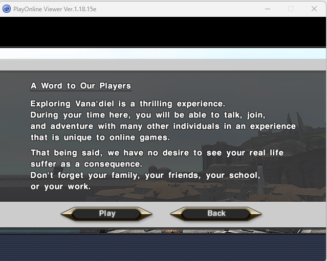 Jaku's tweet image. For the next 2 weeks, all of my online meetings will take place in Vana'diel. I will take no questions, please respect my privacy at this time.