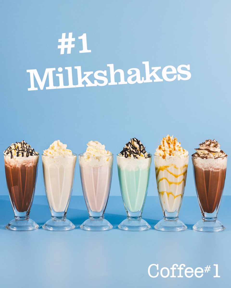 Looking for something beyond coffee? Coffee#1’s new milkshake range has something for everyone 😍. Take your pick from Chocolate, Vanilla, Strawberry, Mint White Chocolate, Caramel, or Chocolate Cookie Dough 🥤. #FriarsWalk #FriarsWalkNewport #Newport #SouthWales