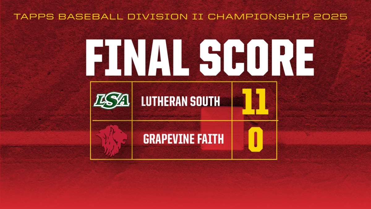 TAPPS 2025 Division II  State Championship Final Score⚾️