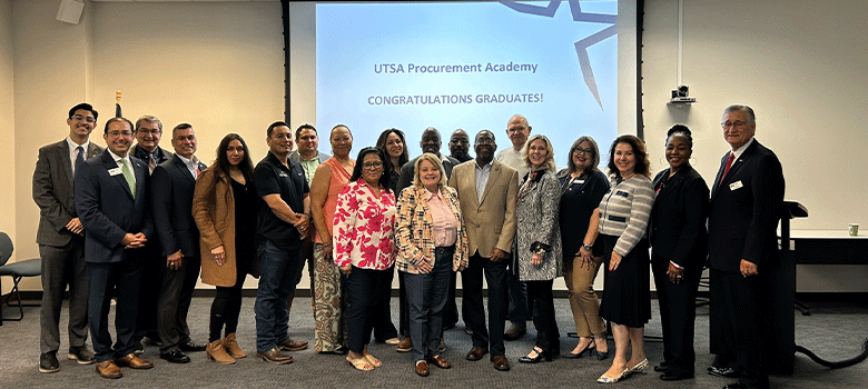 The UTSA Procurement Academy is equipping local businesses with practical training and expert insights to secure government contracts, building local capacity and keeping tax dollars at home. Learn more about the program: tinyurl.com/2sa22vmy #UTSA #UTSAResearch