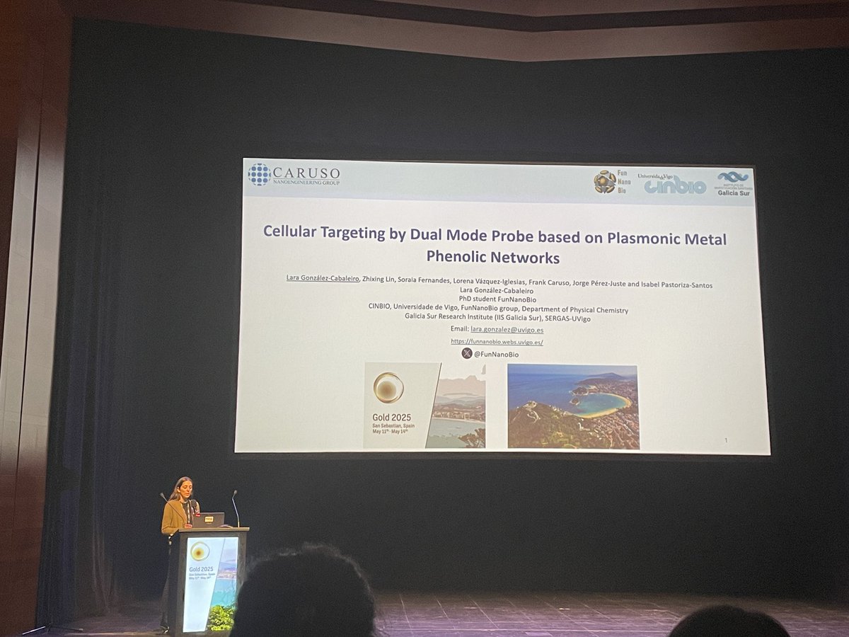 FunNanoBio's tweet image. Nice talk of @Laraglezc about dual mode detection based on plasmonic MPNs at Gold2025. 🧫👩🏽🔬