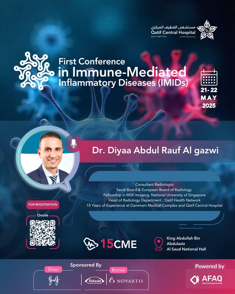 DGhzwy's tweet photo. يسعدني أن أكون من بين +20 متحدثا في المؤتمر الأول للأمراض المناعية (الجهاز الهضمي – الروماتيزم – الجلدية – العيون) تحت إشراف تجمع الشرقية الصحي  

للتسجيل  https://t.co/0tcEbUaXl6 
#مؤتمر_الأمراض_المناعية  #الدمام #القطيف #تجمع_الشرقية_الصحي https://t.co/KSaEDw8tB7