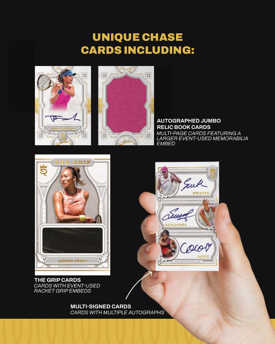 Here's to creating more impactful opportunities for players and more innovative products for fans. 

Chase your favorite tennis icons and their event-used racket knobs in @topps Royalty Tennis, dropping this Thursday!