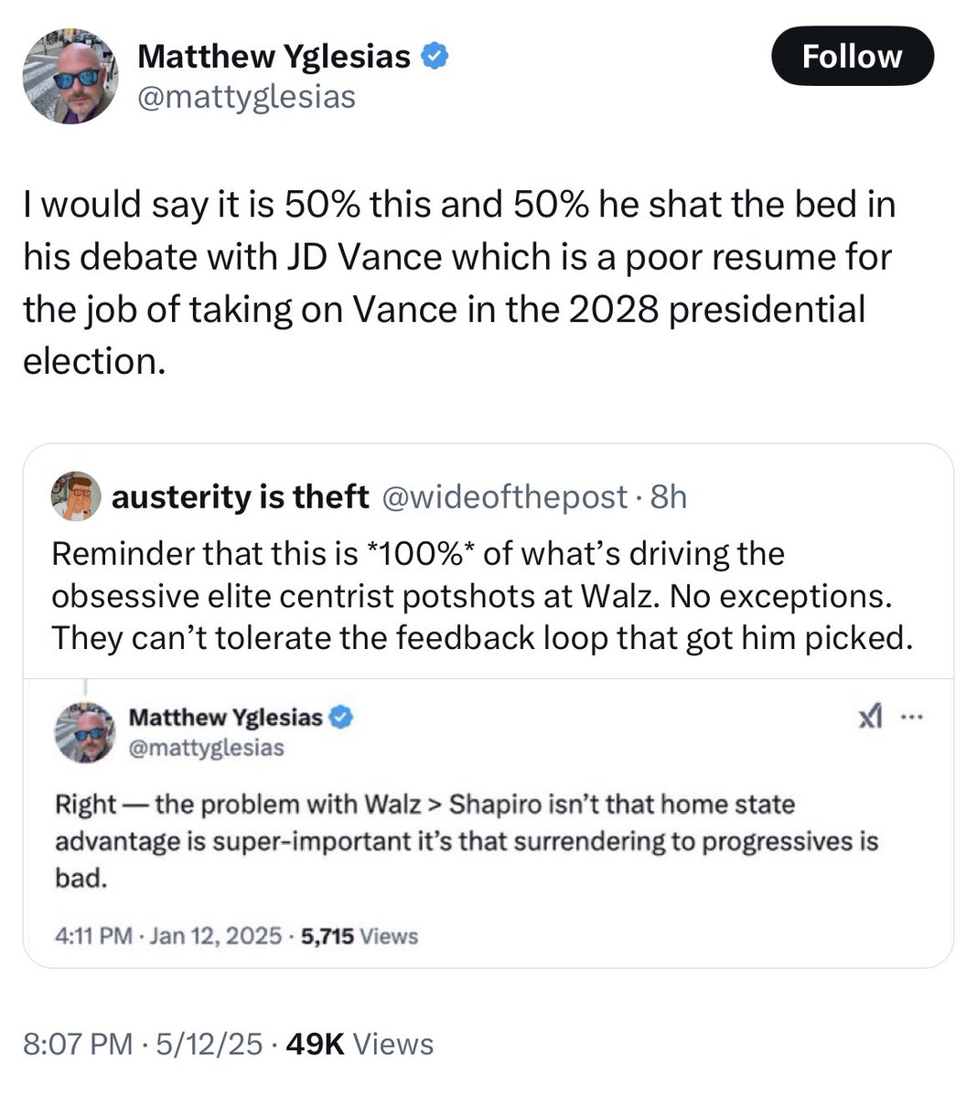 wideofthepost's tweet photo. You can QT me from around the block, but maybe consider deleting your old takes first. https://t.co/KpdK3Q3joT