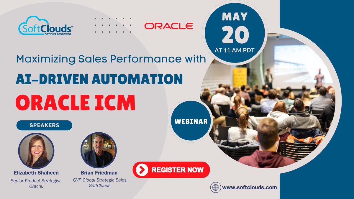 Asokan Ashok (@asokan_telecom) on Twitter photo Unlock 3X Sales Performance with AI + Oracle ICM.
Are disconnected sales planning & outdated compensation models causing revenue leakage in your organization?
Register now for <a href="/SoftClouds/">SoftClouds</a> webinar -
us06web.zoom.us/webinar/regist… Unlock 3X Sales Performance with AI + Oracle ICM.
Are disconnected sales planning & outdated compensation models causing revenue leakage in your organization?
Register now for <a href="/SoftClouds/">SoftClouds</a> webinar -
us06web.zoom.us/webinar/regist…
