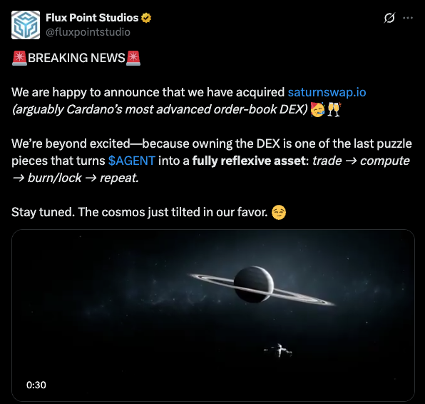 🚨JUST IN: Flux Point has acquired SaturnSwap🤯🤯