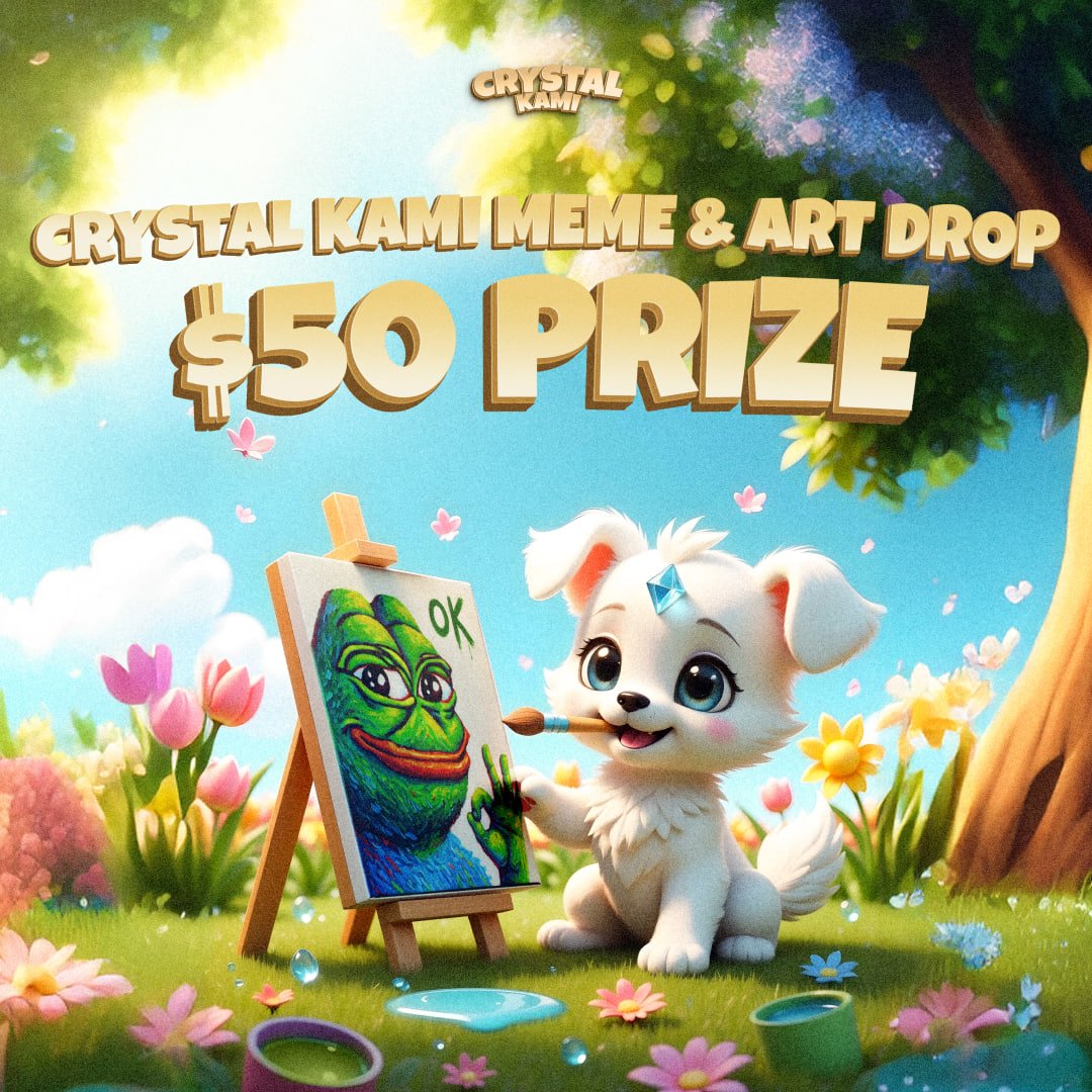 🔥 Crystal Kami Meme &amp; Art Drop — $50 Prize

Make a meme or an artwork — win $50.

We give you the template. You add:
– text,
– idea,
– absurdity,
– chaos.

📥 Use this universal image prompt:
a cute crystal kami pet in a cozy stylized 3D environment, soft lighting, cinematic