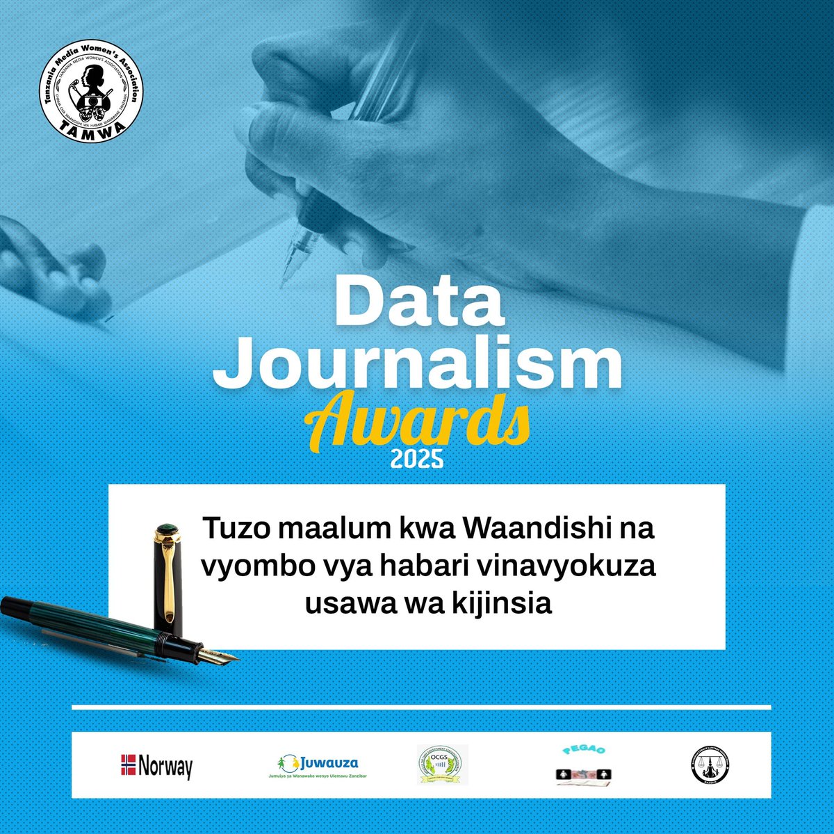 TAMWA Zanzibar (@tamwa_zanzibar) on Twitter photo Data Journalism Awards 2025.
"My Pen my Contribution to Women". Data Journalism Awards 2025.
"My Pen my Contribution to Women".