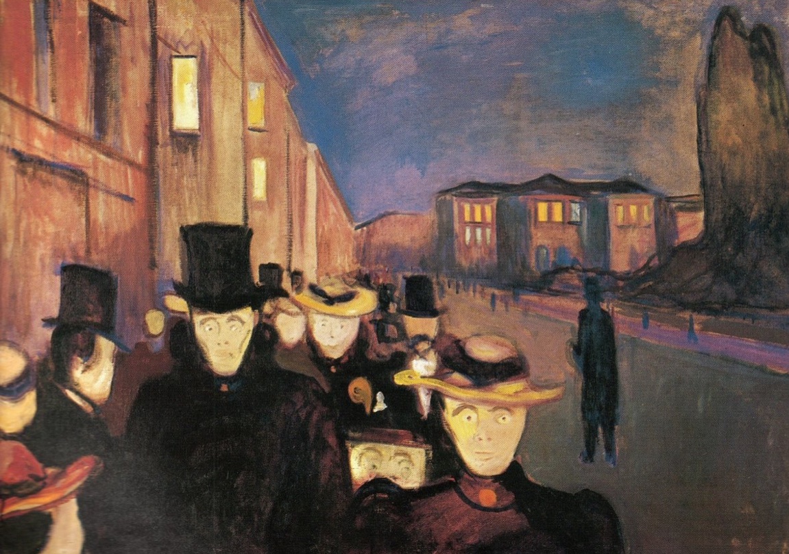 Vennegjeng forlater Karl Johans gate på 17. mai, 

etter å ha sett et ikke-norsk flagg.