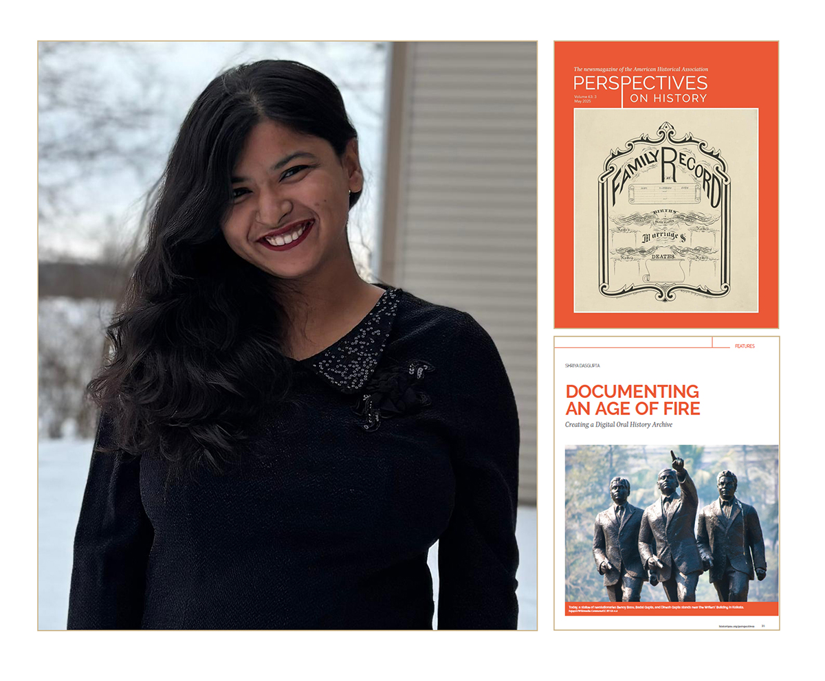 First-year #historyatpurdue PhD student Shriya Dasgupta's article, "Documenting an Age of Fire," is published in the current <a href="/AHAhistorians/">American Historical Association</a> 'Perspectives.' The article explores the role of oral history archives in preserving non-traditional narratives. cla.purdue.edu/academic/histo…