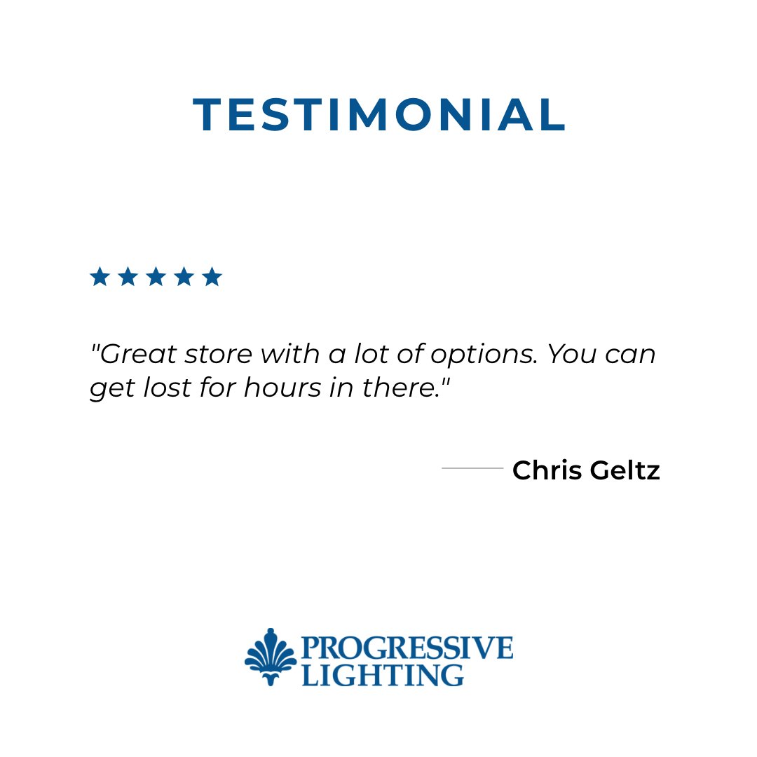 ProgLighting's tweet image. Wondering what it’s like to shop with us? Take it from our customers! ⭐⭐⭐⭐⭐

Real reviews. Real happy homeowners. Real lighting magic. That&apos;s Progressive Lighting!

#RealCustomerReview #TrustedByHomeowners #LightingShowroom #LightingInspo