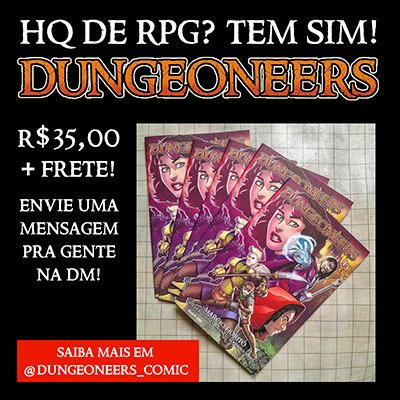 Quadrinhos de RPG? SIM!

Dungeoneers é o novo quadrinho lançado por Marcio Fiorito. 

4 aventureiros enfrentam masmorras para garantir seu ganha-pão. Em uma missão simples, eles acabam envolvidos em algo muito maior!

Como adquirir? Através das nossas redes sociais! Manda uma DM!