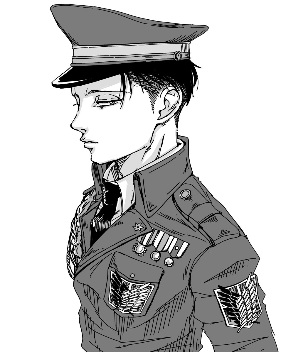 軍帽、ネクタイ、勲章、タッセルとかあったりしなかったのかなぁ落書き