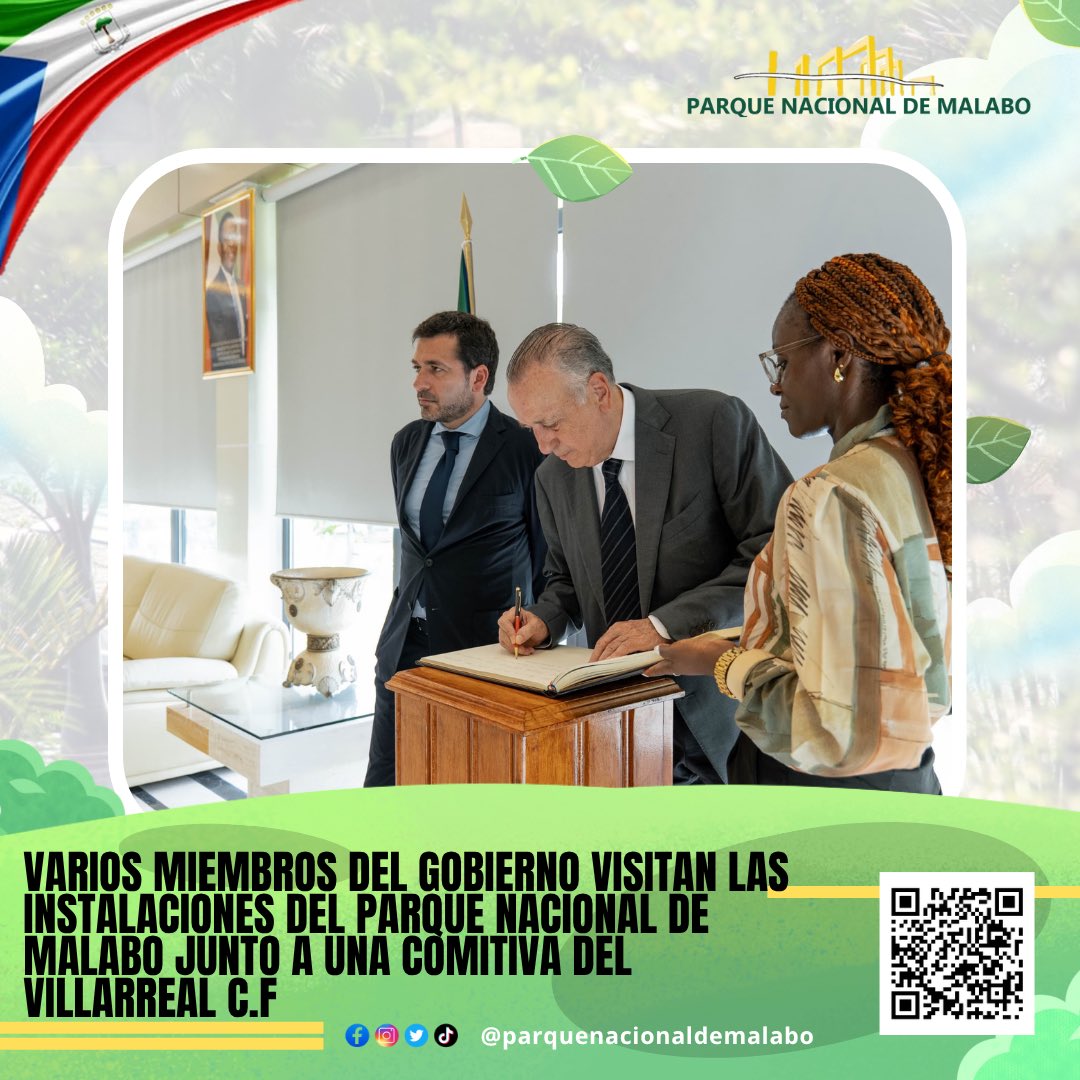 El <a href="/ParqueMalabo/">Parque Nacional De Malabo</a> recibió una importante visita compuesta entre varios miembros de Gobierno de la República de Guinea Ecuatorial y una comitiva del Villarreal C.F. <a href="/VillarrealCF/">Villarreal CF</a> 

Una visita que marca un hito muy significativo para nuestro rincón de cultura, arte, ciencia y vida.