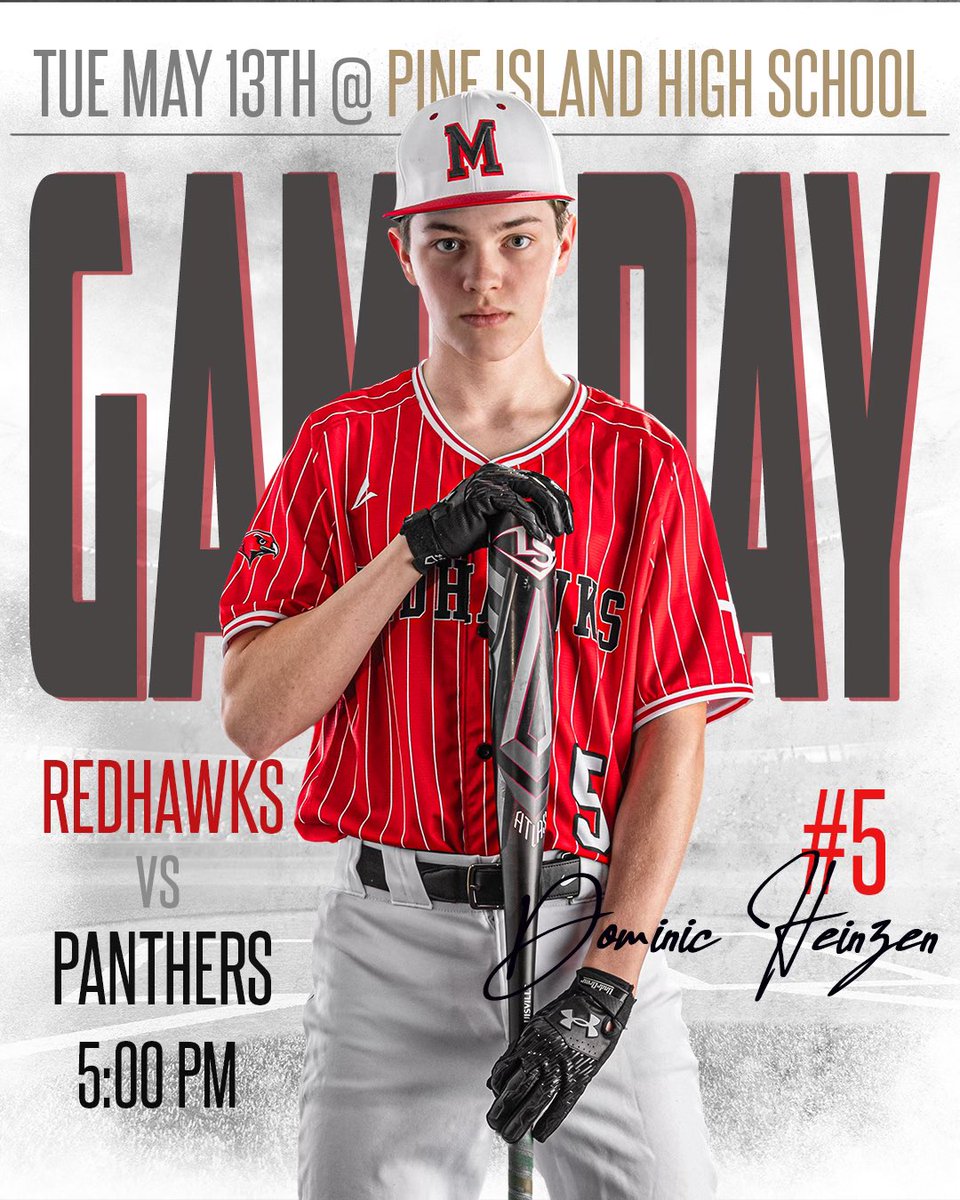 Junior Dominic Heinzen brings us to game day 18. Today we travel to Pine Island to take on the Panthers at 5:00. Go Redhawks!!!