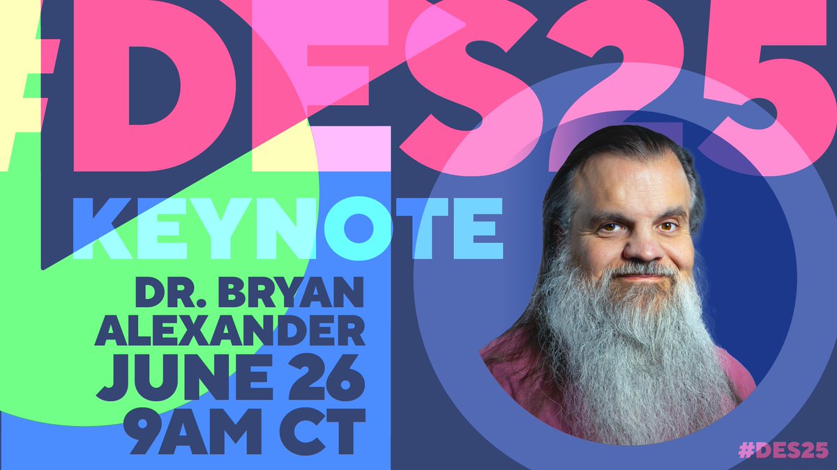 DigiEduSummit's tweet photo. 👀 Ready to be inspired?
🔮 Dr. Bryan Alexander + 🤖 Dr. Ashley Dockens are your #DES25 keynote speakers!
Bold ideas, real strategies, and fresh takes on higher ed + AI.
💡 RSVP now: https://t.co/hOugvzEyFR
#FacultyDevelopment #EdTech #OnlineLearning https://t.co/gUkkcuhbCP