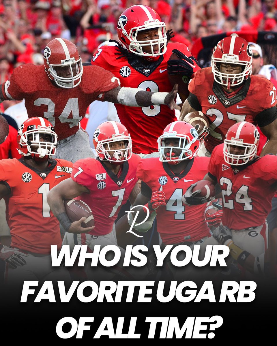 Who is your favorite UGA RB of all time??⬇️ ⬇️ 

#UGA #RB #RBU #SEC #CFB #CFP #NCAA