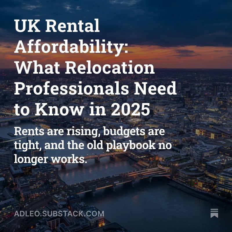 adleorelo's tweet image. Rental supply is up.

But so are rents.

The UK market is shifting fast—and relocation policies need to keep pace.

Here&apos;s what matters for HR and mobility teams:

tinyurl.com/m52e3phy?id=uf…

#UKRentalMarket
#RelocationStrategy
#GlobalMobility
#EmployeeRelocation
#WorkforceMobility