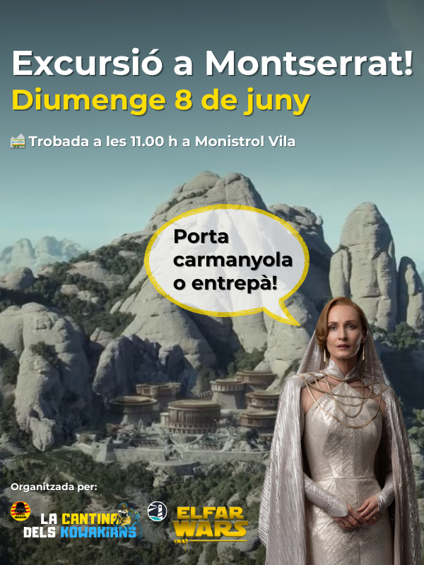 🚨 ATENCIÓ! 🚨

⛰️ Juntament amb el <a href="/FarFriki/">El Far Friki de l'Empordà</a> hem organitzat una visita a Chandrila! Tothom qui vulgui és convidat a venir! 🙌

📅 Diumenge 8 de juny
🚞 Trobada a les 11.00 h a l'estació del Cremallera de Monistrol Vila