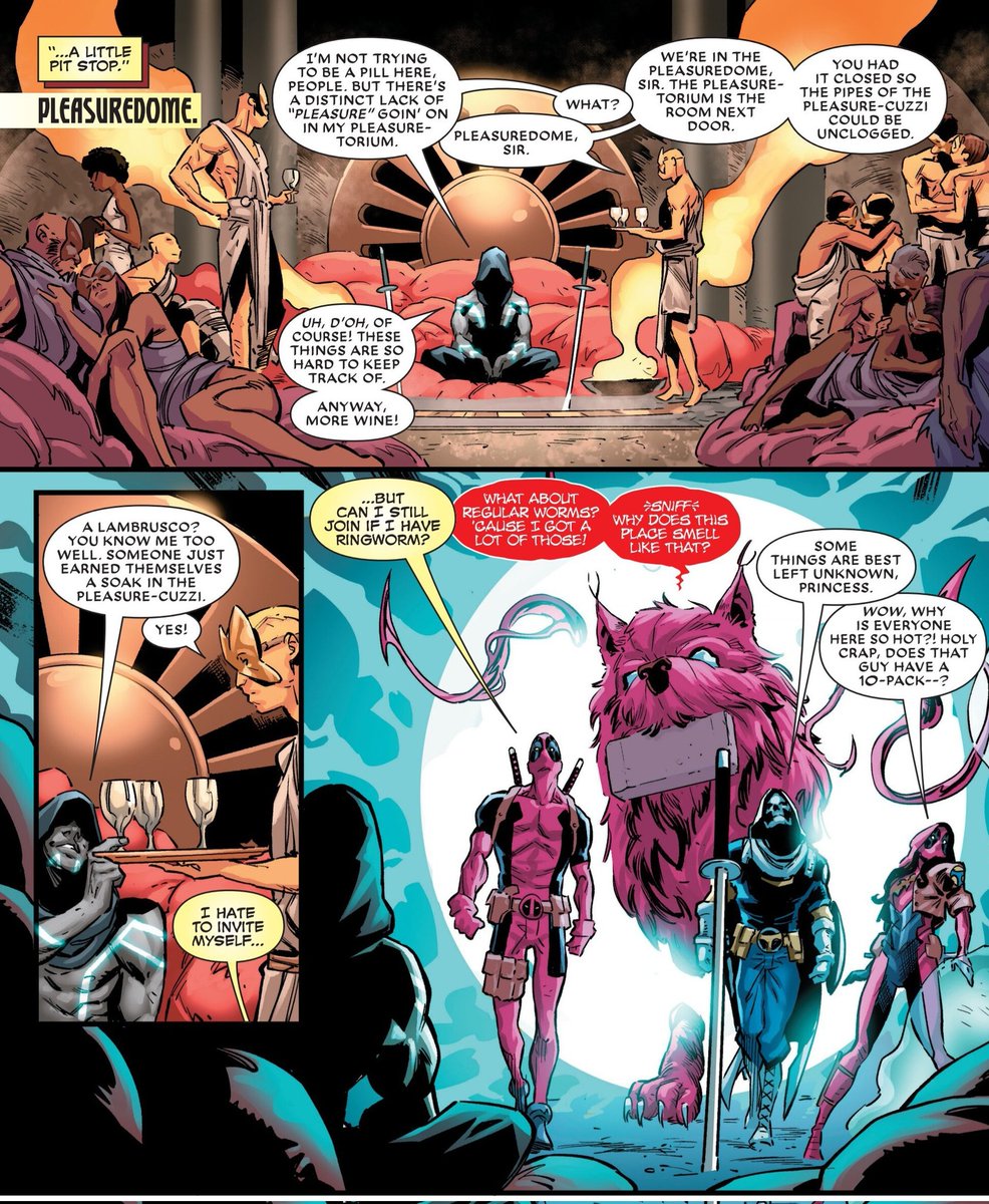 Deadpool goes to the "Pleasuredome" 🤣🤣 #Deadpool #marvelcomics #marvel