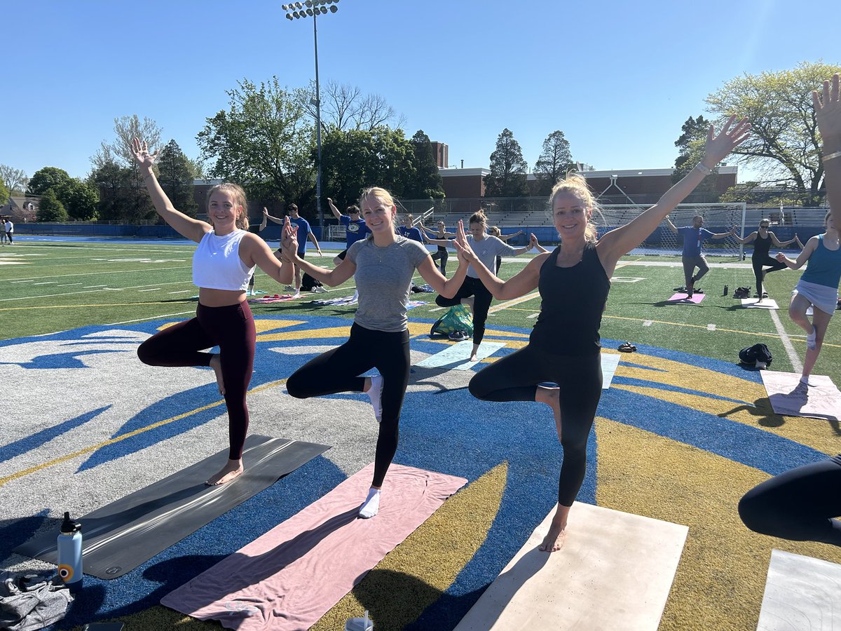 LTHSPEandHealth's tweet photo. Huge shout out to our Physical Welfare colleague and Yoga club sponsor, Cassie Niego for running an amazing Mother’s Day Yoga event for the community on Bennett Field on Sunday. Your work establishing our Yoga programs has been incredible! #WeAreLT https://t.co/u3KEq2ndDt
