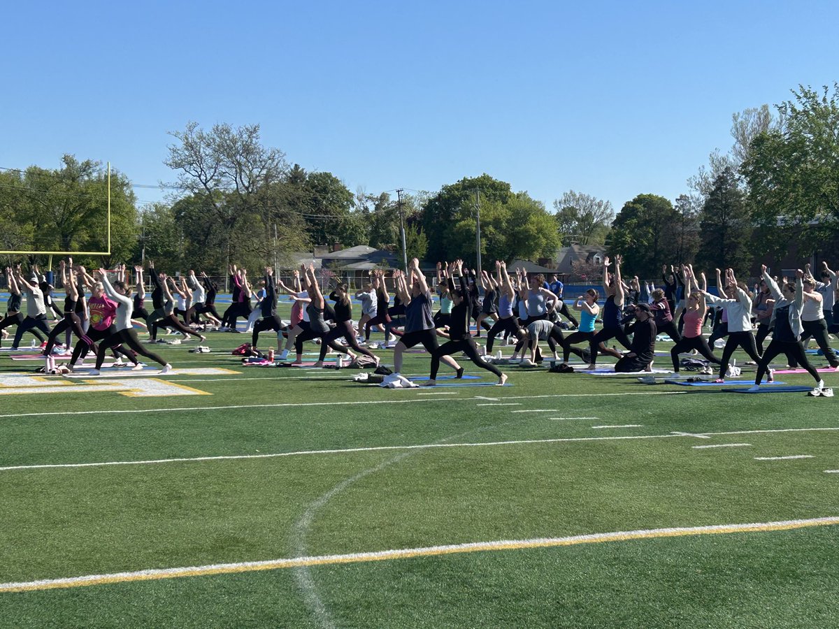 LTHSPEandHealth's tweet photo. Huge shout out to our Physical Welfare colleague and Yoga club sponsor, Cassie Niego for running an amazing Mother’s Day Yoga event for the community on Bennett Field on Sunday. Your work establishing our Yoga programs has been incredible! #WeAreLT https://t.co/u3KEq2ndDt