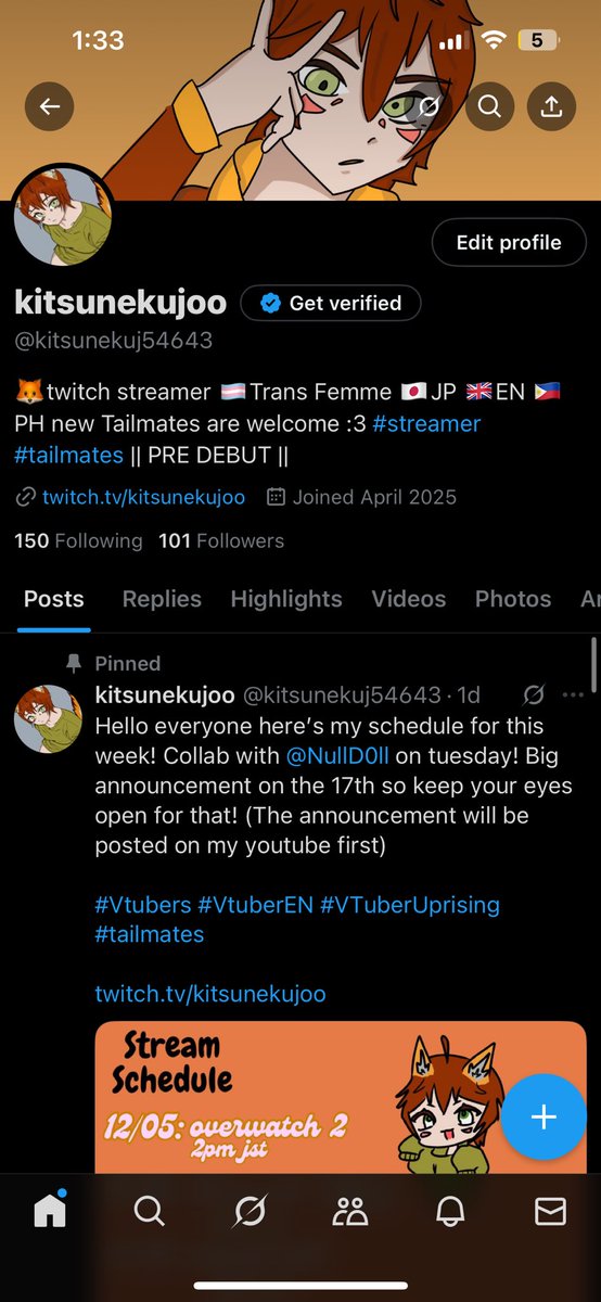kitsunekuj54643's tweet photo. 100 FOLLOWERS ON TWITTER ALREADY?! THANK YOU GUYS SO MUCH!! I honestly didn’t expect my twitter to go anywhere, but thank you to everyone who has interacted with me and to my mutuals! I love you all so much (platonically) MWA🦊

#VTuberUprising #VtuberEN #tailmates https://t.co/CCSibdvf3Y