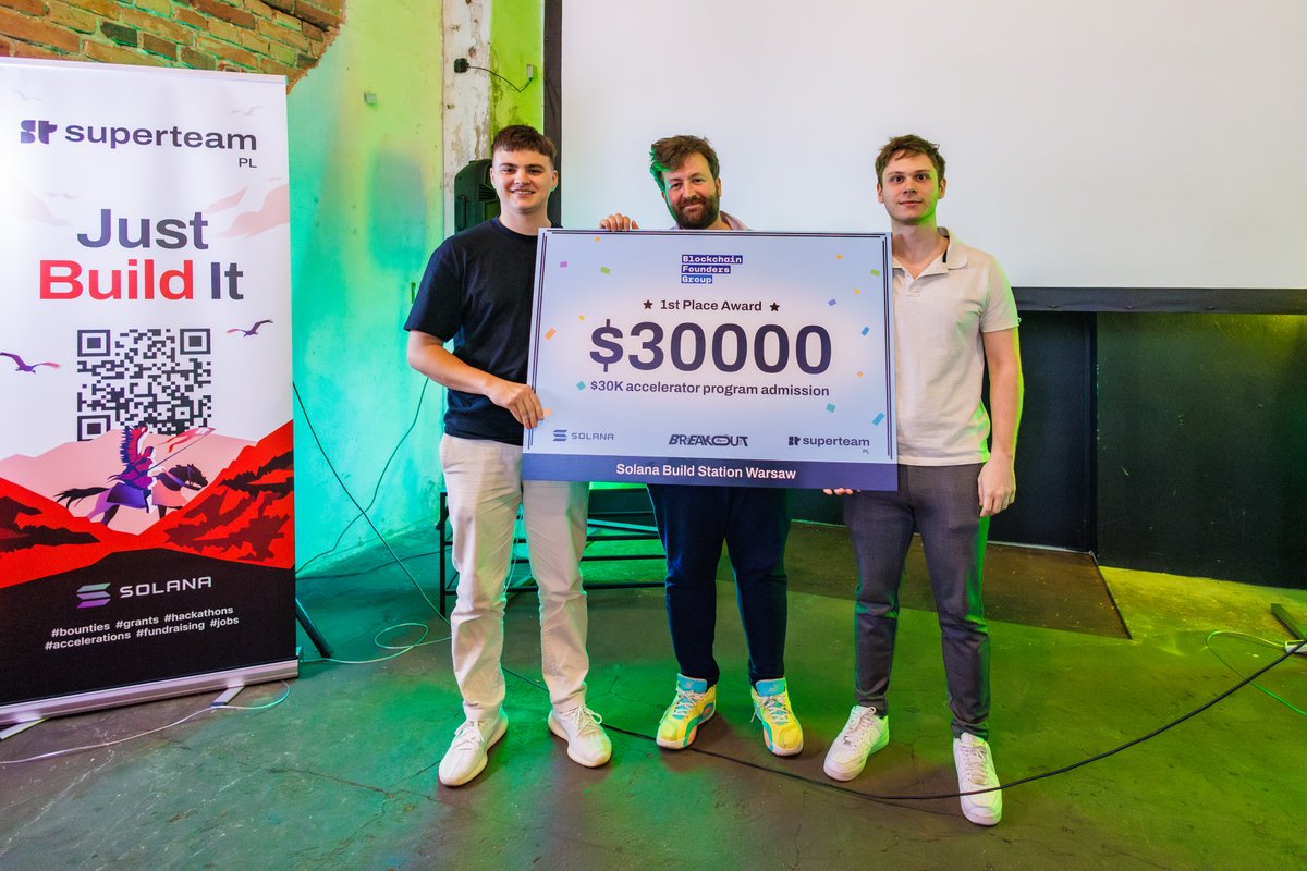 Blackhole won first place at <a href="/SuperteamPOL/">Superteam Poland</a> Builders Station — We got a $30K accelerator program admission from <a href="/BFG_VC_Main/">Blockchain Founders Group</a> 💫

We’ll be joining their upcoming cohort as one of the selected projects — and yeah, this is a YUGE boost for what we’re building.

We’re on track. Still